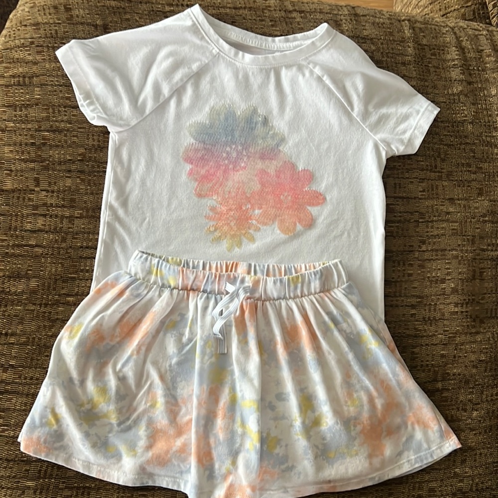 Cat & Jack Flower Skort Set